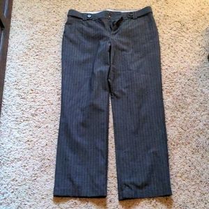 Banana Republic, gray striped wool blend trousers, size 10 short